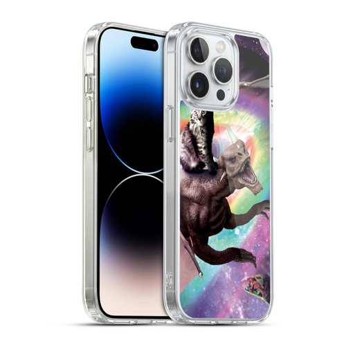 Random Galaxy Space Cat Galaxy Dragon Soft Gel Case for Apple iPhone 14 Pro Max & MagSafe