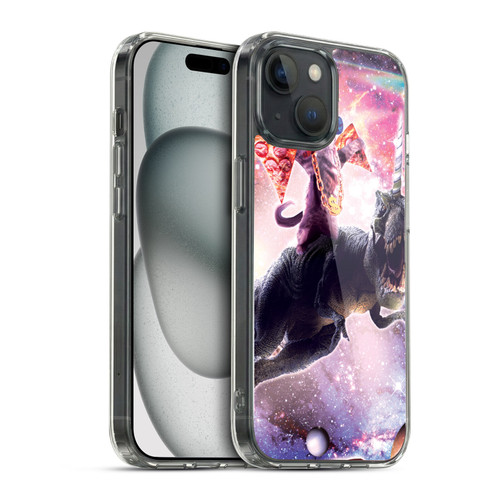 Random Galaxy Space Cat Thug & Dinosaur Unicorn Soft Gel Case for Apple iPhone 15 & MagSafe
