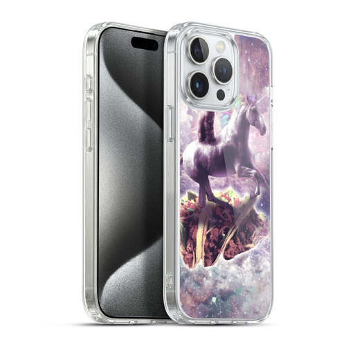 Random Galaxy Space Cat Dreamy Unicorn & Tacos Soft Gel Case for Apple iPhone 15 Pro Max & MagSafe