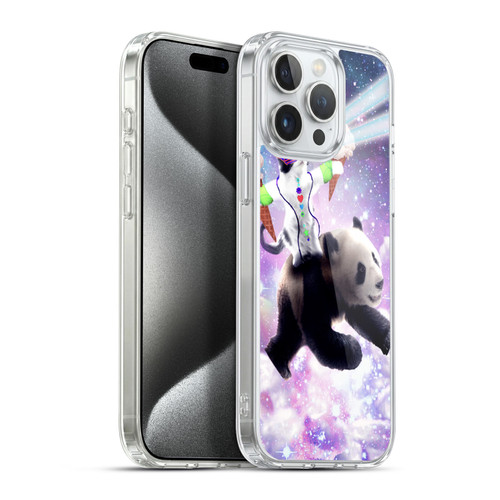 Random Galaxy Space Cat Purple Galaxy Panda Soft Gel Case for Apple iPhone 15 Pro Max & MagSafe