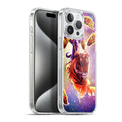 Random Galaxy Space Cat Tiger Unicorn & Tacos Soft Gel Case for Apple iPhone 15 Pro Max & MagSafe