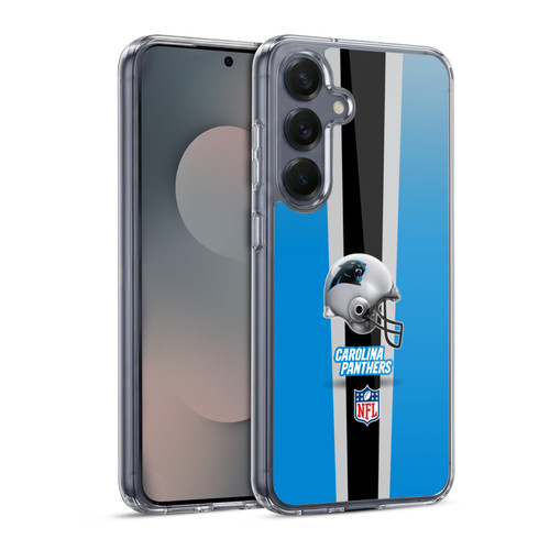 NFL Carolina Panthers Logo Helmet Soft Gel Case for Samsung Galaxy S25 & MagSafe