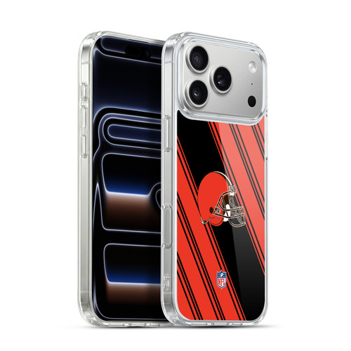 NFL Cleveland Browns Artwork Stripes Soft Gel Case for Apple iPhone 17 Pro Max