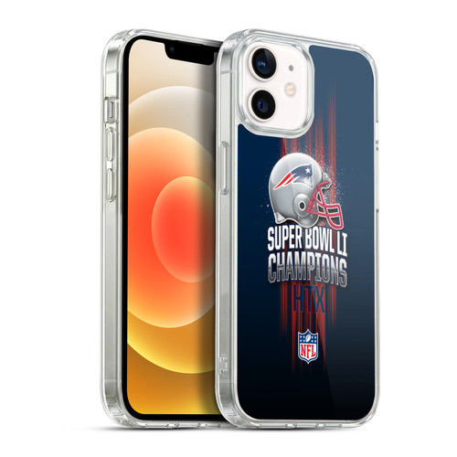 NFL 2017 Super Bowl Li Champion New England Patriots 1 Soft Gel Case for Apple iPhone 12 / iPhone 12 Pro & MagSafe