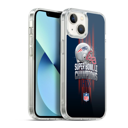NFL 2017 Super Bowl Li Champion New England Patriots 1 Soft Gel Case for Apple iPhone 13