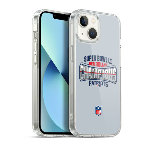 NFL 2017 Super Bowl Li Champion New England Patriots 2 Soft Gel Case for Apple iPhone 13