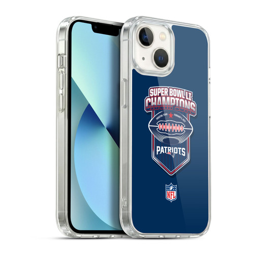 NFL 2017 Super Bowl Li Champion New England Patriots 4 Soft Gel Case for Apple iPhone 13