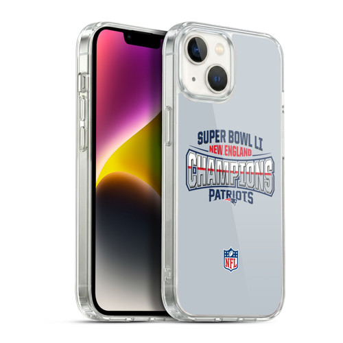 NFL 2017 Super Bowl Li Champion New England Patriots 2 Soft Gel Case for Apple iPhone 14