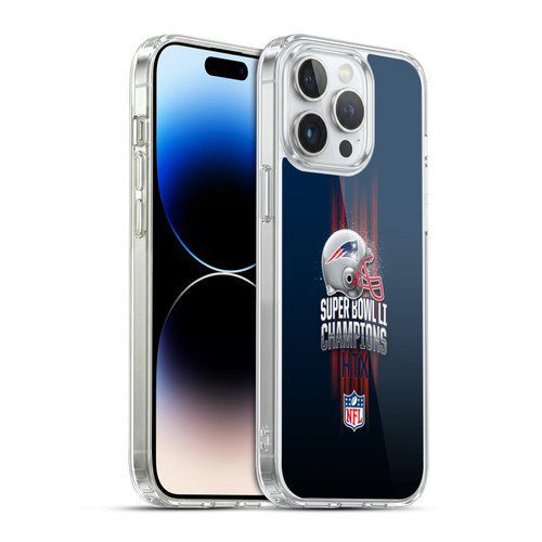 NFL 2017 Super Bowl Li Champion New England Patriots 1 Soft Gel Case for Apple iPhone 14 Pro Max & MagSafe