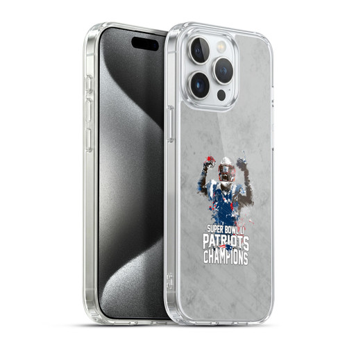 NFL 2017 Super Bowl Li Champion New England Patriots 3 Soft Gel Case for Apple iPhone 15 Pro Max & MagSafe