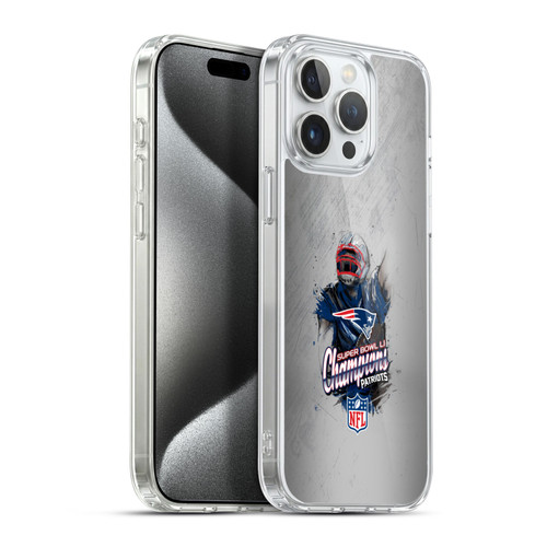 NFL 2017 Super Bowl Li Champion New England Patriots 5 Soft Gel Case for Apple iPhone 15 Pro Max & MagSafe