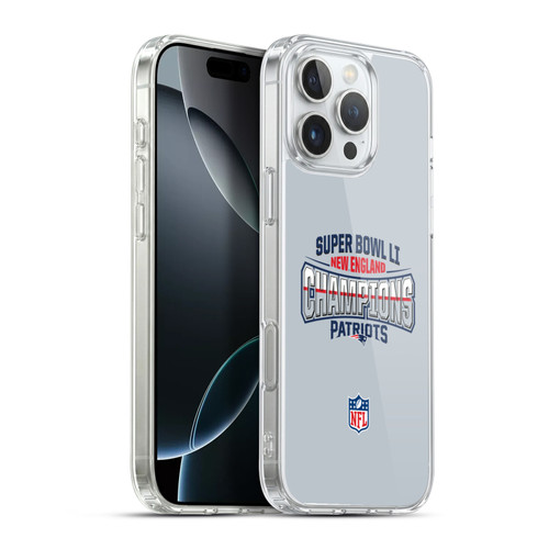 NFL 2017 Super Bowl Li Champion New England Patriots 2 Soft Gel Case for Apple iPhone 16 Pro Max & MagSafe