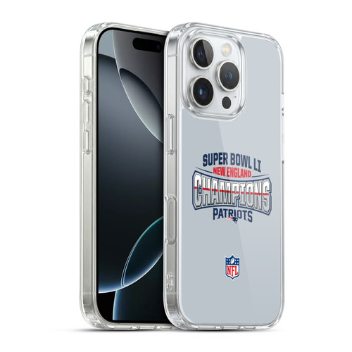 NFL 2017 Super Bowl Li Champion New England Patriots 2 Soft Gel Case for Apple iPhone 16 Pro & MagSafe
