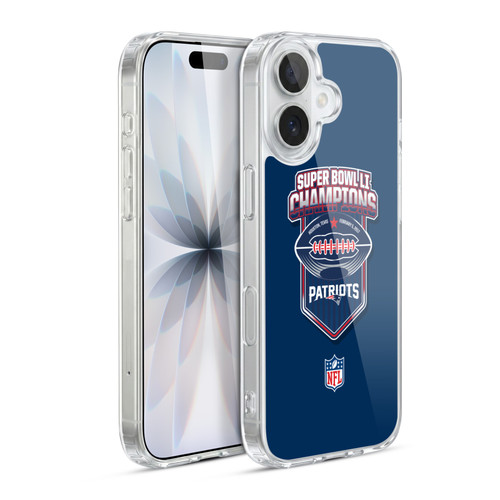 NFL 2017 Super Bowl Li Champion New England Patriots 4 Soft Gel Case for Apple iPhone 17