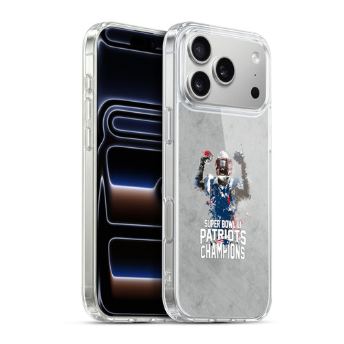 NFL 2017 Super Bowl Li Champion New England Patriots 3 Soft Gel Case for Apple iPhone 17 Pro Max