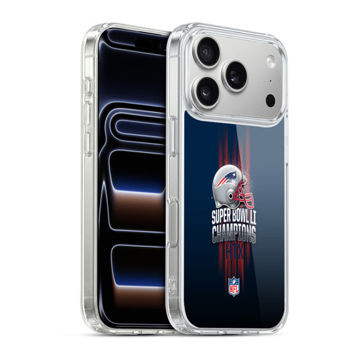 NFL 2017 Super Bowl Li Champion New England Patriots 1 Soft Gel Case for Apple iPhone 17 Pro