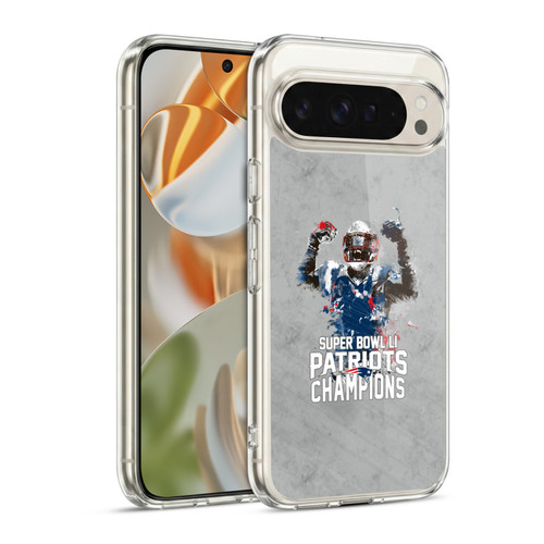NFL 2017 Super Bowl Li Champion New England Patriots 3 Soft Gel Case for Google Pixel 9 / Pixel 9 Pro