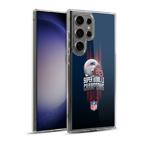 NFL 2017 Super Bowl Li Champion New England Patriots 1 Soft Gel Case for Samsung Galaxy S23 Ultra 5G & MagSafe