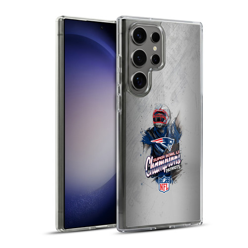 NFL 2017 Super Bowl Li Champion New England Patriots 5 Soft Gel Case for Samsung Galaxy S23 Ultra 5G & MagSafe