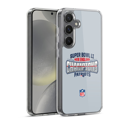 NFL 2017 Super Bowl Li Champion New England Patriots 2 Soft Gel Case for Samsung Galaxy S24 5G & MagSafe