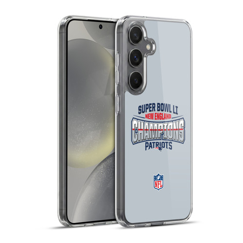 NFL 2017 Super Bowl Li Champion New England Patriots 2 Soft Gel Case for Samsung Galaxy S24+ 5G & MagSafe