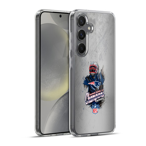 NFL 2017 Super Bowl Li Champion New England Patriots 5 Soft Gel Case for Samsung Galaxy S24+ 5G & MagSafe