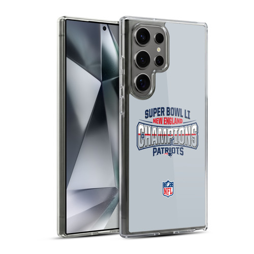 NFL 2017 Super Bowl Li Champion New England Patriots 2 Soft Gel Case for Samsung Galaxy S24 Ultra 5G & MagSafe