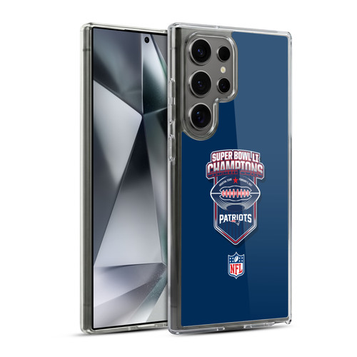 NFL 2017 Super Bowl Li Champion New England Patriots 4 Soft Gel Case for Samsung Galaxy S24 Ultra 5G & MagSafe
