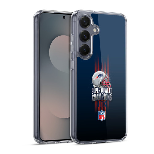 NFL 2017 Super Bowl Li Champion New England Patriots 1 Soft Gel Case for Samsung Galaxy S25 & MagSafe
