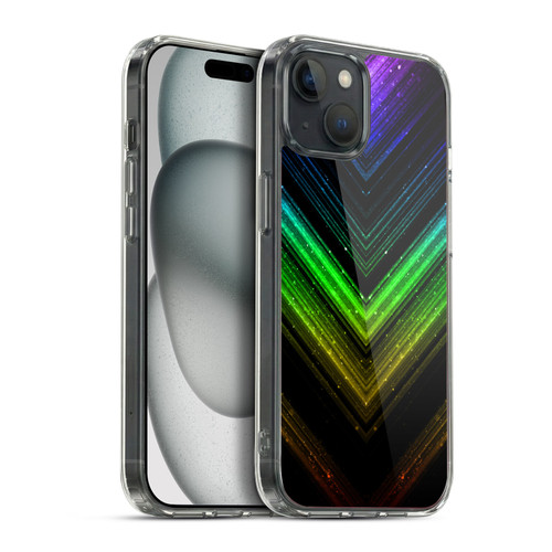 PLdesign Sparkly Metallic Rainbow Soft Gel Case for Apple iPhone 15 Plus & MagSafe