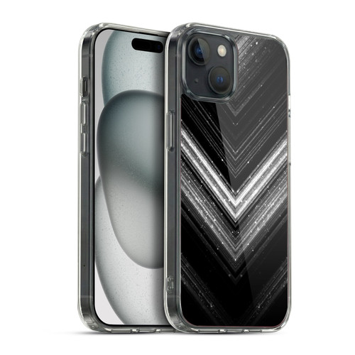 PLdesign Sparkly Metallic Silver Soft Gel Case for Apple iPhone 15 Plus & MagSafe