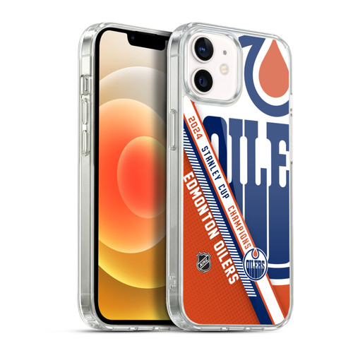 NHL 2024 Stanley Cup Champions Edmonton Oilers Oversized Soft Gel Case for Apple iPhone 12 / iPhone 12 Pro & MagSafe