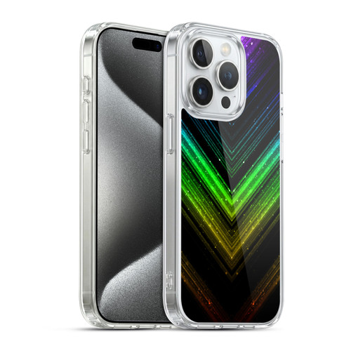PLdesign Sparkly Metallic Rainbow Soft Gel Case for Apple iPhone 15 Pro & MagSafe