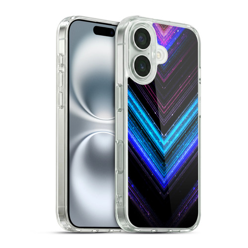 PLdesign Sparkly Metallic Blue And Purple Soft Gel Case for Apple iPhone 16 & MagSafe