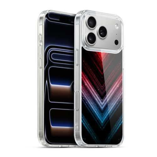 PLdesign Sparkly Metallic Blue And Red Ombre Soft Gel Case for Apple iPhone 17 Pro Max