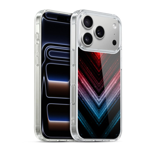 PLdesign Sparkly Metallic Blue And Red Ombre Soft Gel Case for Apple iPhone 17 Pro