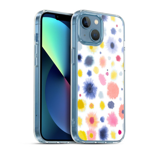 Ninola Pattern Abstract Watercolor Dots Soft Gel Case for Apple iPhone 13 Mini & MagSafe