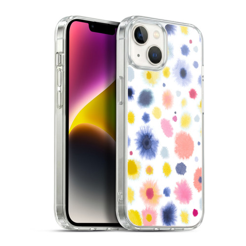 Ninola Pattern Abstract Watercolor Dots Soft Gel Case for Apple iPhone 14 Plus & MagSafe