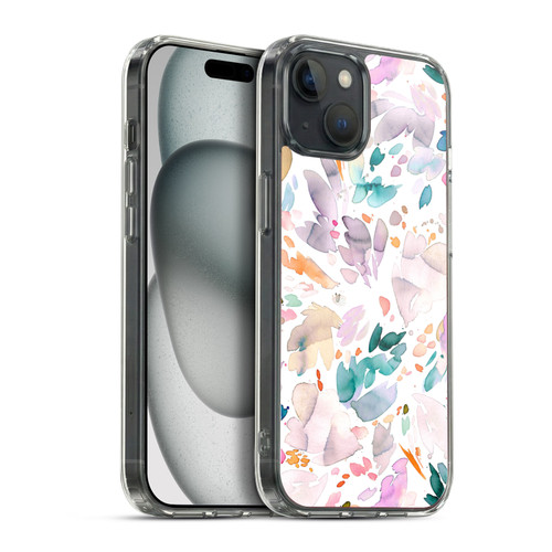 Ninola Pattern Abstract Petals Soft Gel Case for Apple iPhone 15 Plus & MagSafe