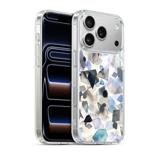 Ninola Pattern Abstract Crystals Blue Soft Gel Case for Apple iPhone 17 Pro
