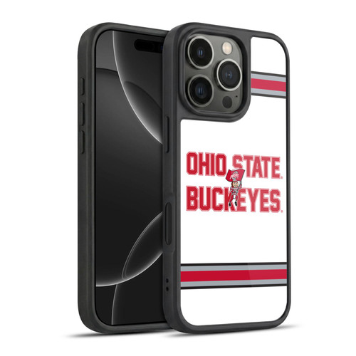 Ohio State University Logo White Stripes Gel Armour Case For Apple iPhone 16 Pro