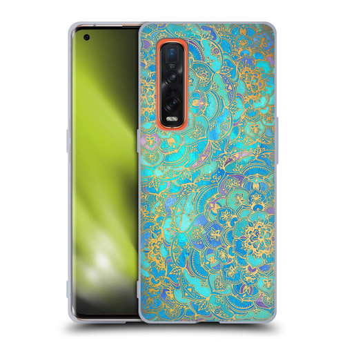 Micklyn Le Feuvre Mandala Sapphire and Jade Soft Gel Case for OPPO Find X2 Pro 5G