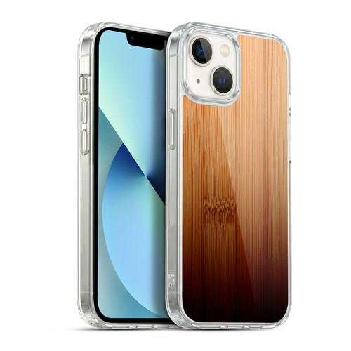 PLdesign Wood Prints Bamboo Burnt Ombre Soft Gel Case for Apple iPhone 13