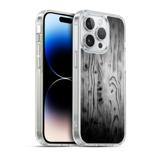 PLdesign Wood Prints Rustic Vintage Gray Burnt Soft Gel Case for Apple iPhone 14 Pro & MagSafe