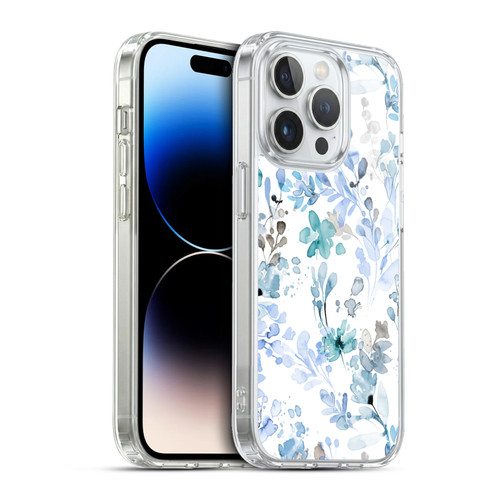Ninola Wild Grasses Blue Plants Soft Gel Case for Apple iPhone 13 Pro & MagSafe
