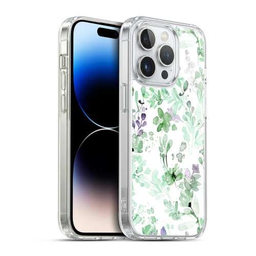 Ninola Wild Grasses Eucalyptus Plants Soft Gel Case for Apple iPhone 14 Pro & MagSafe