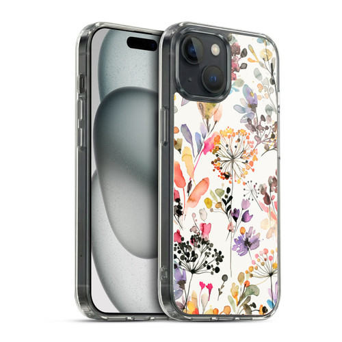 Ninola Wild Grasses Multicolor Soft Gel Case for Apple iPhone 15 & MagSafe