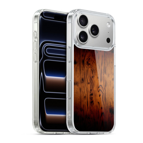 PLdesign Wood Prints Rustic Vintage Brown Burnt Soft Gel Case for Apple iPhone 17 Pro