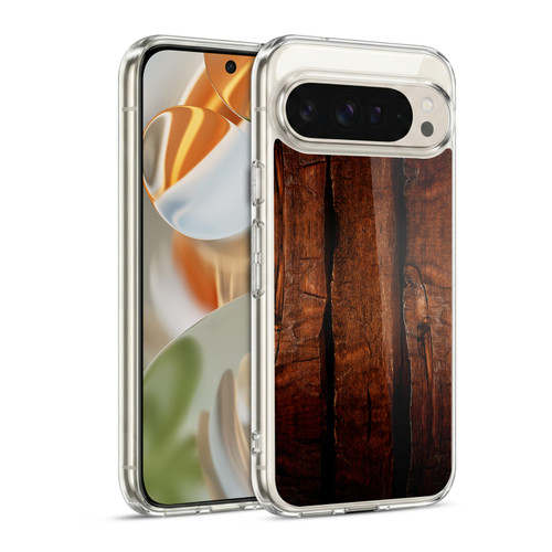PLdesign Wood Prints Brown Rustic Ombre Soft Gel Case for Google Pixel 9 / Pixel 9 Pro