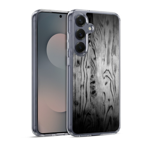 PLdesign Wood Prints Rustic Vintage Gray Burnt Soft Gel Case for Samsung Galaxy S25 & MagSafe